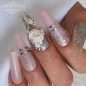 Preview: Rosa Makeup Camouflage 3D Rose Plasteline Nagelfolien Transfer Folien Blumen Nageldesign Ideen - Sommernägel - Sommer Nägel